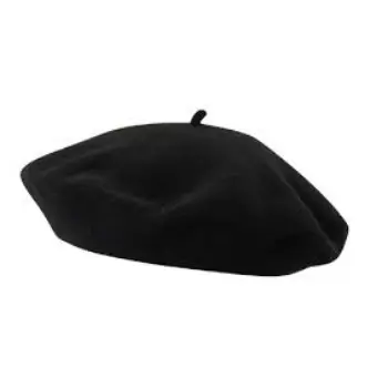 Black Beret caps round french head wear